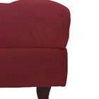 Puff Retro 1mt Suede Vermelho - Dominic Decor