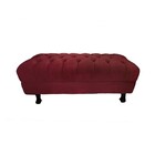 Puff Retro 1mt Suede Vermelho - Dominic Decor