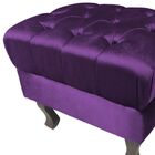 Puff Retrô Luis Xv Capitonê Acetinado Roxo - D'rossi