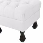 Puff Retro Luis Xv Capitone Corino Branc