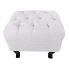 Puff Retro Luis Xv Capitone Corino Branc
