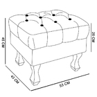 Puff Retrô Luis Xv Capitonê Estampado Londres D26 - D'rossi