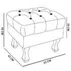Puff Retrô Luis Xv Capitonê Estampado Zig Zag Verde Turquesa