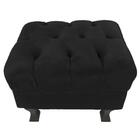 Puff Retrô Luis Xv Capitonê Suede Preto D´rossi