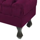 Puff Retrô Luis Xv Capitonê Suede Vinho - D'rossi