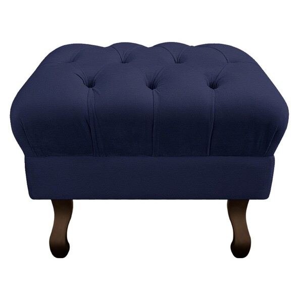 Puff Retrô Luis Xv Corano Azul Marinho - Amarena Móveis