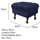 Puff Retrô Luis Xv Corano Azul Marinho - Amarena Móveis