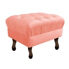 Puff Retrô Luis Xv Suede Coral - Amarena Móveis