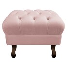 Puff Retrô Luis Xv Suede Rosê - Amarena Móveis