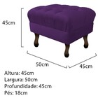 Puff Retrô Luis Xv Suede Roxo - Amarena Móveis