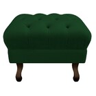 Puff Retrô Luis Xv Suede Verde - Amarena Móveis