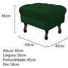 Puff Retrô Luis Xv Suede Verde - Amarena Móveis