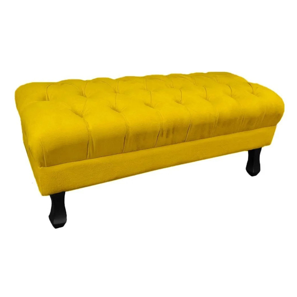 Puff Retrô Luiz Xv Capitonê 1 Metro Suede Escolha Sua Cor - W