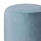 Puff Rolha Azul Pés Em Aço Carbono