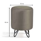 Puff Rolha Fendy Pés Em Aço Carbono