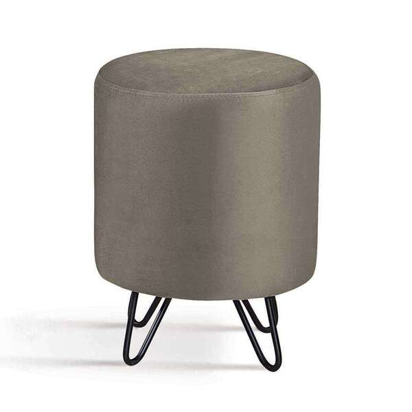 Puff Rolha Fendy Pés Em Aço Carbono