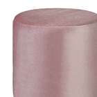 Puff Rolha Rosa Pés Em Aço Carbono