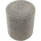 Puff Round Crochê - Stay Puff - Cinza