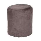 Puff Round Pelúcia Castanho