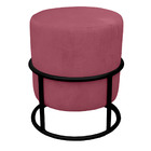 Puff Royale Para Sala E Quarto Suede - Jylcrom - Rose