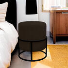 Puff Royale Para Sala E Quarto Suede Marrom - Jylcrom