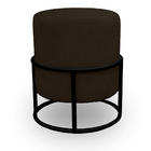 Puff Royale Para Sala E Quarto Suede Marrom - Jylcrom