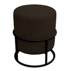 Puff Royale Para Sala E Quarto Suede Marrom - Jylcrom