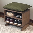 Puff Sapateira Almofada Verde