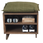 Puff Sapateira Almofada Verde