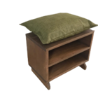 Puff Sapateira Almofada Verde