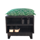 Puff Sapateira Black Bandana