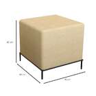 Puff Sevilha Suede Bege E Preto