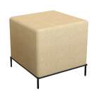 Puff Sevilha Suede Bege E Preto