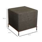 Puff Sevilha Suede Marrom E Cobre