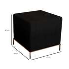 Puff Sevilha Suede Preto E Cobre