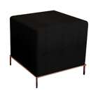 Puff Sevilha Suede Preto E Cobre