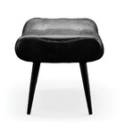 Puff Sher Corano Pés Palito De Ferro - D'rossi - Preto