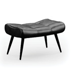 Puff Sher Corano Pés Palito De Ferro - D'rossi - Preto