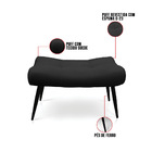 Puff Sher Suede Pés Palito De Ferro - D'rossi - Preto