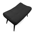 Puff Sher Suede Pés Palito De Ferro - D'rossi - Preto