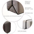 Puff Slim Decorativo Com Linho Verde E Base Preta