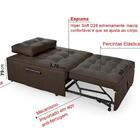 Puff Sofá Cama Cozy Boucle Marrom Premium Lançamento