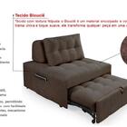 Puff Sofá Cama Cozy Boucle Marrom Premium Lançamento