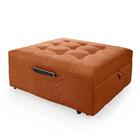 Puff Sofá Cama Cozy Boucle Terracota Premium Lançamento