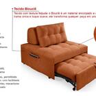 Puff Sofá Cama Cozy Boucle Terracota Premium Lançamento