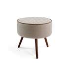 Puff Sofia Cinza Claro