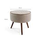 Puff Sofia Cinza Claro