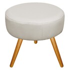 Puff Sofia Palito Mel Suede Bege - Amarena Móveis