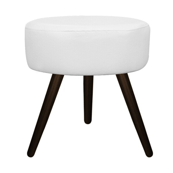 Puff Sofia Palito Tabaco Suede Branco - Amarena Móveis