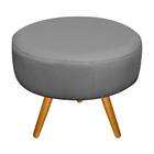Puff Sofia Pés Palito Corano - Amarena Móveis - Cinza